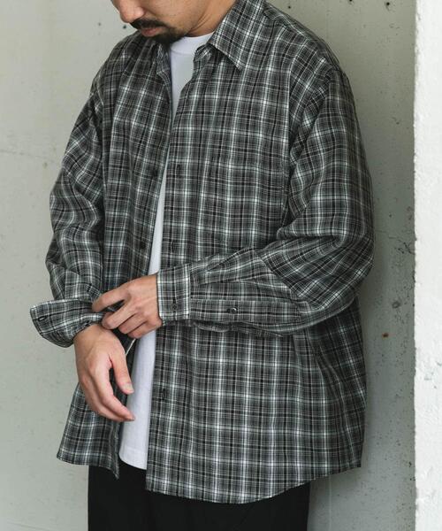 URBAN RESEARCH DOORS（アーバンリサーチドアーズ）の「オンブレチェックレギュラーカラーシャツ（シャツ/ブラウス・メンズ・ブラック系その他/ブラウン系その他・LARGE/MEDIUM）」の17枚目の写真