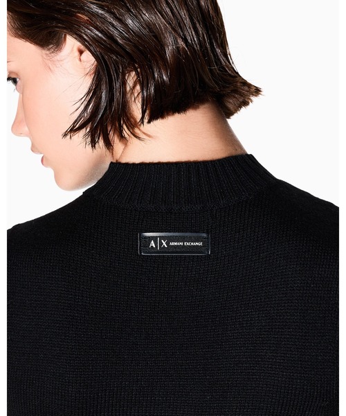 ARMANI EXCHANGE（アルマーニエクスチェンジ）の「【A|X アルマーニ エクスチェンジ】CL ノースリーブニットドレス（ワンピース・レディース・ブラック/ホワイト・LARGE/MEDIUM/SMALL/X-SMALL）」の5枚目の写真