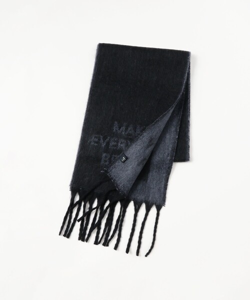 BEAMS HEART(ビームスハート)の「【ユニセックス】B-HEART ロゴ シャギーマフラー(マフラー・メンズ・ブラック/ベージュ・ONE SIZE)」の3枚目の写真