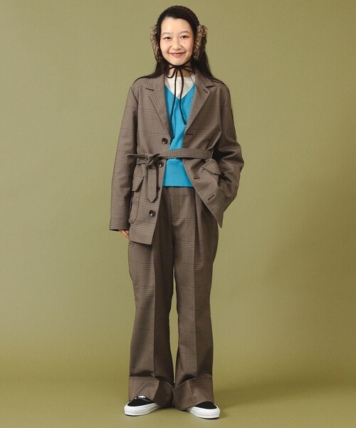 セール】チェック シューティング ジャケット（テーラードジャケット