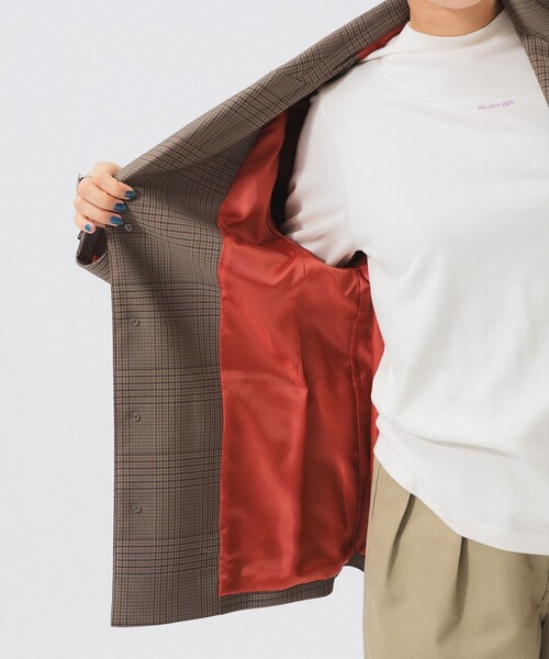 BEAMS BOY（ビームスボーイ）の「【1/15再値下げ】チェック シューティング ジャケット（テーラードジャケット・レディース・グレー/ブラウン・0/1）」の16枚目の写真