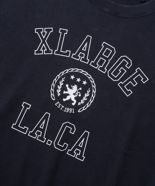 XLARGE（エクストララージ）の「COLLEGE LOGO CREWNECK SWEATSHIRT（スウェット・メンズ・ブラック/ベージュ/アッシュ・S/M/L/XL）」の13枚目の写真