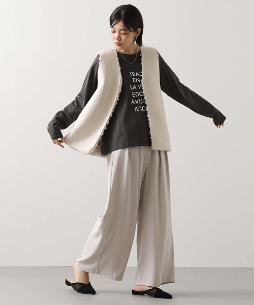 Gready Brilliant（グレディブリリアン）の「重ね箔ロゴT（Tシャツ/カットソー・レディース・チャコールグレー/オフホワイト・38）」の14枚目の写真