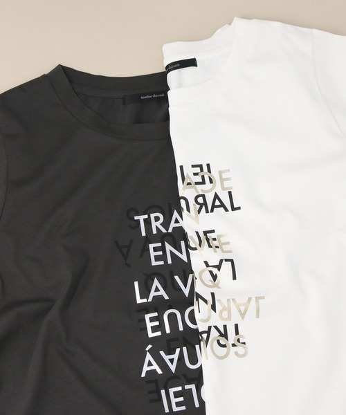 Gready Brilliant（グレディブリリアン）の「重ね箔ロゴT（Tシャツ/カットソー・レディース・チャコールグレー/オフホワイト・38）」の16枚目の写真