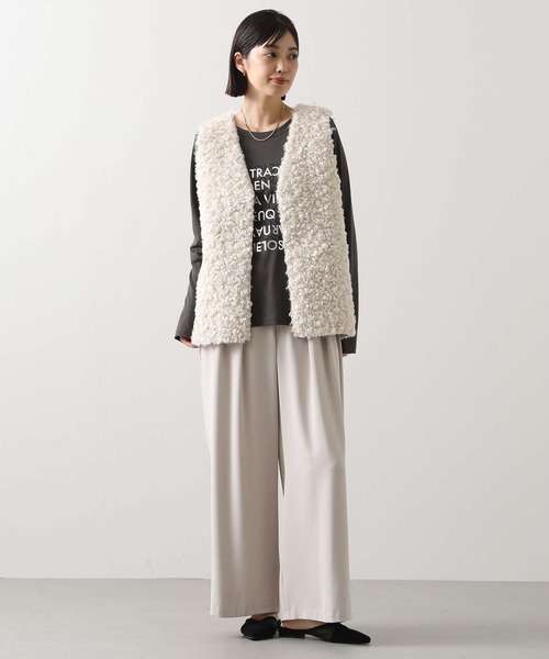 Gready Brilliant（グレディブリリアン）の「重ね箔ロゴT（Tシャツ/カットソー・レディース・チャコールグレー/オフホワイト・38）」の8枚目の写真