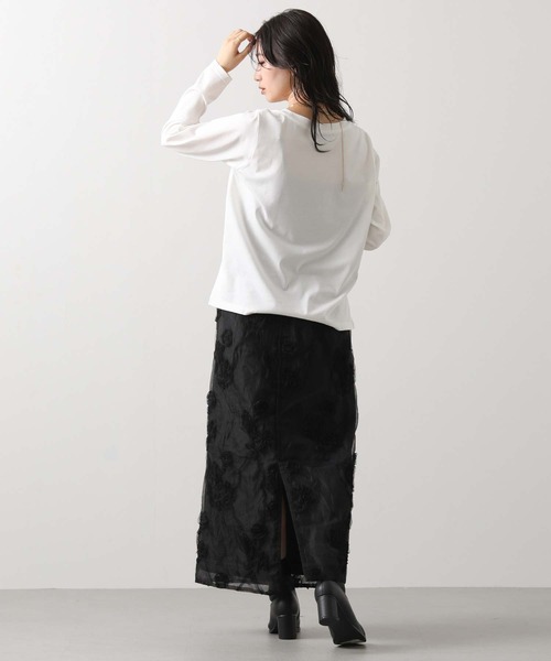 Gready Brilliant（グレディブリリアン）の「重ね箔ロゴT（Tシャツ/カットソー・レディース・チャコールグレー/オフホワイト・38）」の20枚目の写真