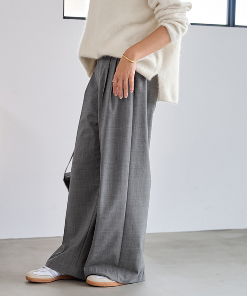 FRAMeWORK（フレームワーク）の「≪追加≫ウォッシャブルTWタックワイドパンツ2（スラックス・レディース・ブラック/グレー・34/36/38/40）」の18枚目の写真