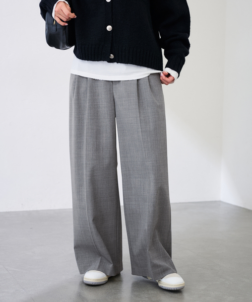 FRAMeWORK（フレームワーク）の「≪追加≫ウォッシャブルTWタックワイドパンツ2（スラックス・レディース・ブラック/グレー・34/36/38/40）」の22枚目の写真