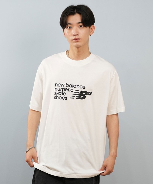 NEW BALANCE(ニューバランス)の「new balance/ニューバランス 半袖 Tシャツ ヌメリック ストックドロゴ グラフィック Numeric Stacked Graphic T-Shirt MT53705(Tシャツ/カットソー・メンズ・ホワイト/インディゴブルー/ブラック/ブラウン/ブラック系その他・L/M/2XL/XL)」の7枚目の写真