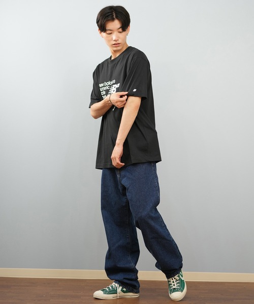 NEW BALANCE(ニューバランス)の「new balance/ニューバランス 半袖 Tシャツ ヌメリック ストックドロゴ グラフィック Numeric Stacked Graphic T-Shirt MT53705(Tシャツ/カットソー・メンズ・ホワイト/インディゴブルー/ブラック/ブラウン/ブラック系その他・L/M/2XL/XL)」の16枚目の写真