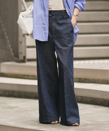 IENA（イエナ）の「ステディーデニムワイドレッグスラックス（デニムパンツ・レディース）」
