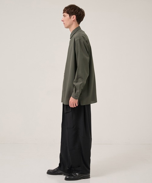RAINMAKER（レインメーカー）の「【RAINMAKER/レインメーカー】別注 MERANGE TWILL MILITARY DOUGI PANTS（スラックス・メンズ・ブラック・FREE）」の3枚目の写真