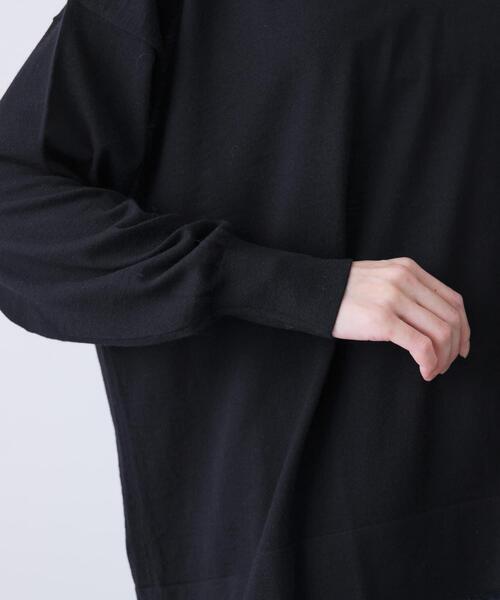 かぐれ（カグレ）の「ウールハイゲージクルーネック（ニット/セーター・レディース・ブラック/チャコールグレー・FREE）」の4枚目の写真