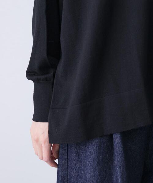 かぐれ（カグレ）の「ウールハイゲージクルーネック（ニット/セーター・レディース・ブラック/チャコールグレー・FREE）」の5枚目の写真