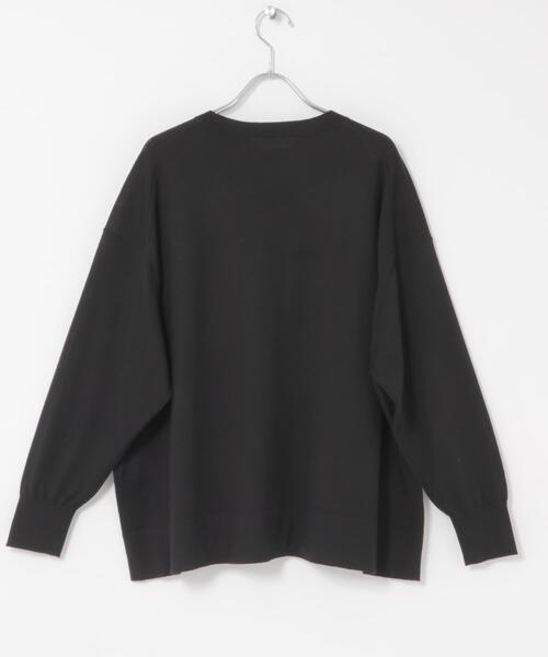 かぐれ（カグレ）の「ウールハイゲージクルーネック（ニット/セーター・レディース・ブラック/チャコールグレー・FREE）」の7枚目の写真