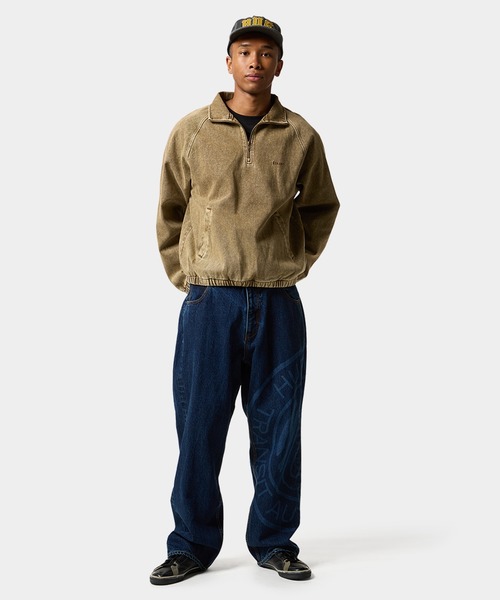 HUF(ハフ)の「HUF eightynine HALF ZIP TOP(パーカー・メンズ・ブラック/ブラウン・L/XL/S/M/XXL)」の8枚目の写真