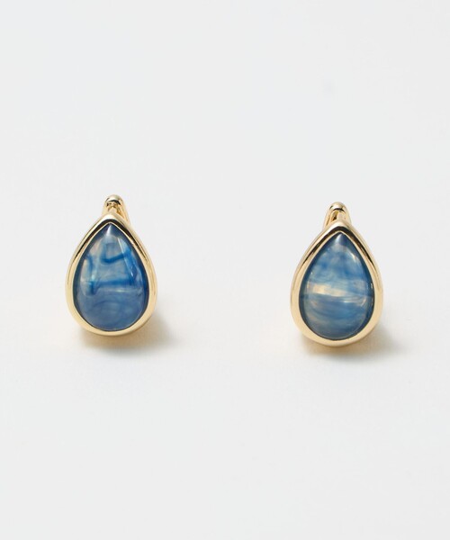 green label relaxing（グリーンレーベルリラクシング）の「クリア シズク メタルフレーム ピアス 2（ピアス（両耳用）・レディース・ナチュラル/ブラウン系/ロイヤルブルー・FREE）」の3枚目の写真