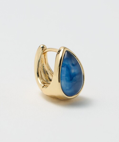 green label relaxing（グリーンレーベルリラクシング）の「クリア シズク メタルフレーム ピアス 2（ピアス（両耳用）・レディース・ナチュラル/ブラウン系/ロイヤルブルー・FREE）」の5枚目の写真