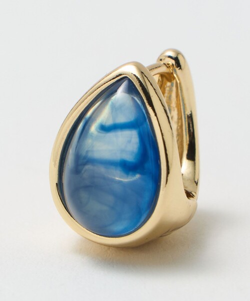 green label relaxing（グリーンレーベルリラクシング）の「クリア シズク メタルフレーム ピアス 2（ピアス（両耳用）・レディース・ナチュラル/ブラウン系/ロイヤルブルー・FREE）」の7枚目の写真