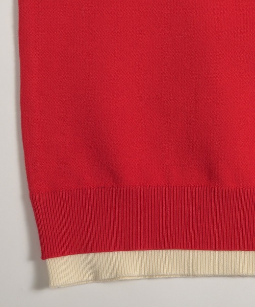 MUHET(ミュエータ)の「layered-look knit pullover / スウェットライクレイヤード風ニット(ニット/セーター・レディース・レッド/ブラウン/ネイビー・FREE)」の12枚目の写真