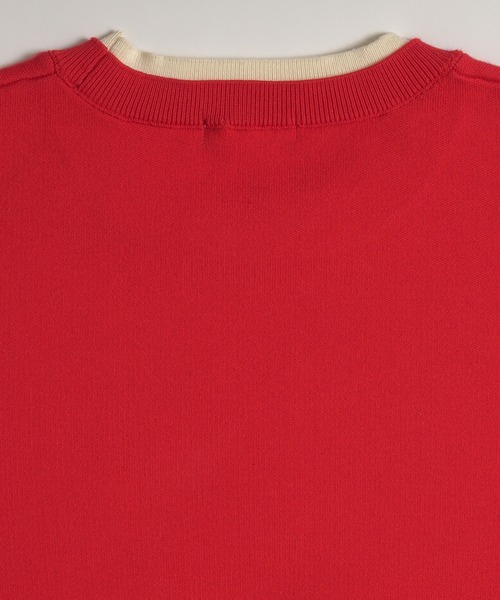 MUHET(ミュエータ)の「layered-look knit pullover / スウェットライクレイヤード風ニット(ニット/セーター・レディース・レッド/ブラウン/ネイビー・FREE)」の5枚目の写真