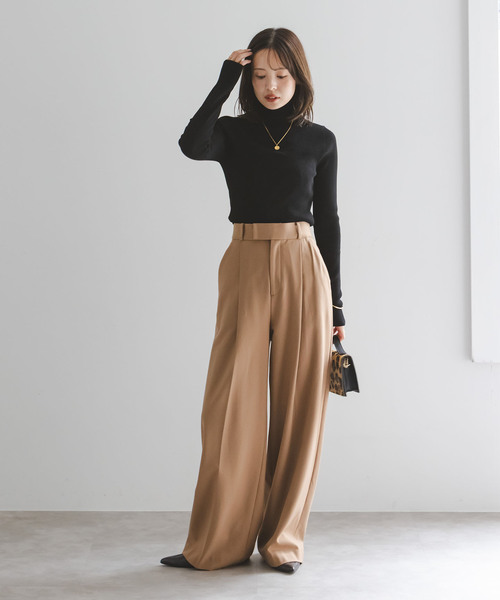 Noble（ノーブル）の「《追加》リブタートルネックニット（ニット/セーター・レディース・ベージュ/ホワイト/レッド/ブラック・FREE）」の7枚目の写真