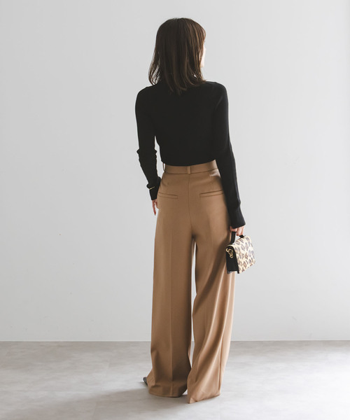 Noble（ノーブル）の「《追加》リブタートルネックニット（ニット/セーター・レディース・ベージュ/ホワイト/レッド/ブラック・FREE）」の8枚目の写真