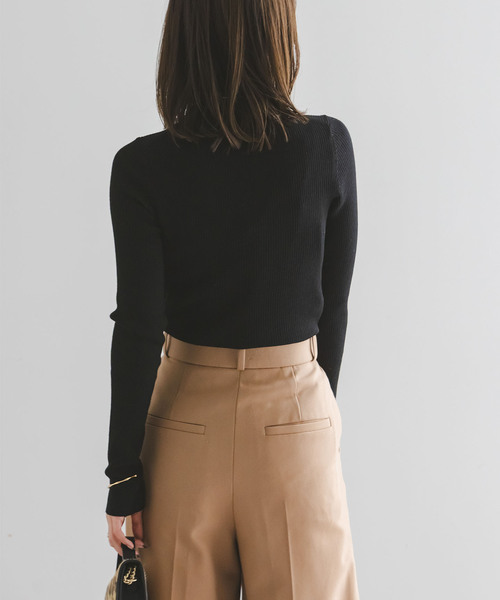 Noble（ノーブル）の「《追加》リブタートルネックニット（ニット/セーター・レディース・ベージュ/ホワイト/レッド/ブラック・FREE）」の11枚目の写真