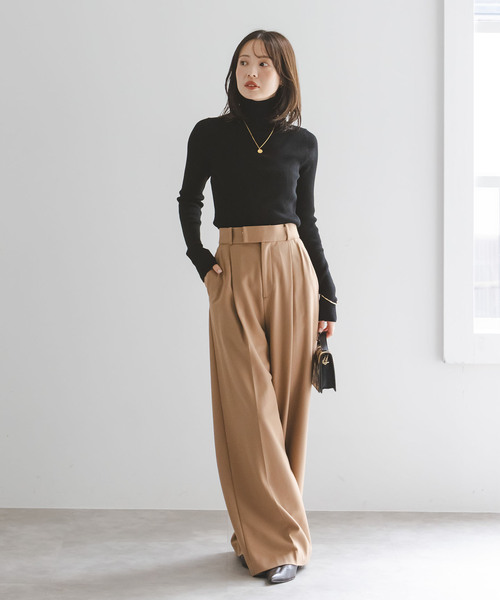 Noble（ノーブル）の「《追加》リブタートルネックニット（ニット/セーター・レディース・ベージュ/ホワイト/レッド/ブラック・FREE）」の12枚目の写真