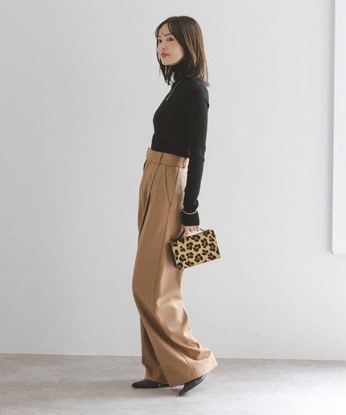 Noble（ノーブル）の「《追加》リブタートルネックニット（ニット/セーター・レディース・ベージュ/ホワイト/レッド/ブラック・FREE）」の13枚目の写真