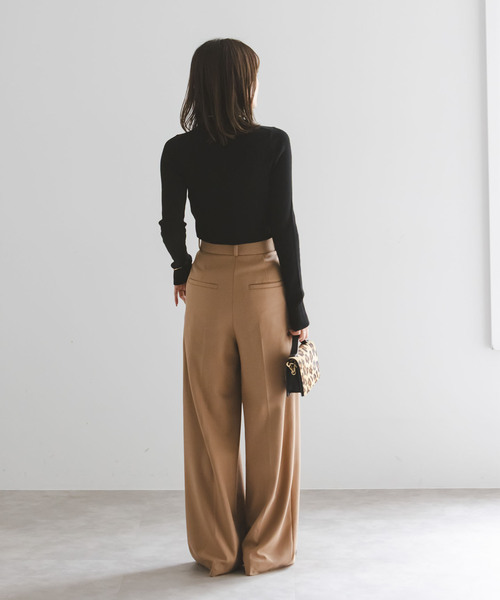 Noble（ノーブル）の「《追加》リブタートルネックニット（ニット/セーター・レディース・ベージュ/ホワイト/レッド/ブラック・FREE）」の14枚目の写真