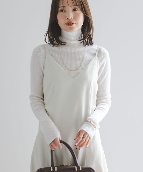 Noble（ノーブル）の「《追加》リブタートルネックニット（ニット/セーター・レディース・ベージュ/ホワイト/レッド/ブラック・FREE）」の19枚目の写真