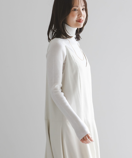 Noble（ノーブル）の「《追加》リブタートルネックニット（ニット/セーター・レディース・ベージュ/ホワイト/レッド/ブラック・FREE）」の20枚目の写真