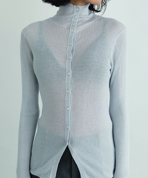 ETRE TOKYO(エトレトウキョウ)の「SANTEシルクカシミヤハイネックニットプルオーバー(ニット/セーター・レディース・ブラウン/ブルー/アイボリー・FREE)」の6枚目の写真
