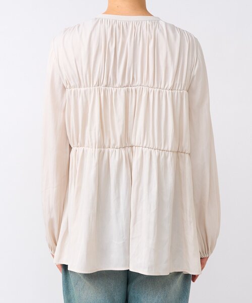 RIVE DROITE（リヴドロワ）の「【2WAY仕様】ギャザーストリングツイルブラウス（シャツ/ブラウス・レディース・キャメル/ネイビー/アイボリー・FREE）」の20枚目の写真