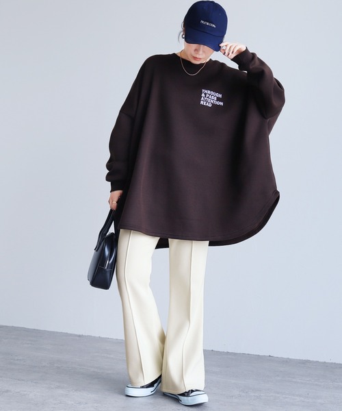 reca（レカ）の「コーデュロイ裏フリースフレアパンツ（その他パンツ・レディース・アイボリー/ブラック/ブラウン/モカ・M）」の7枚目の写真