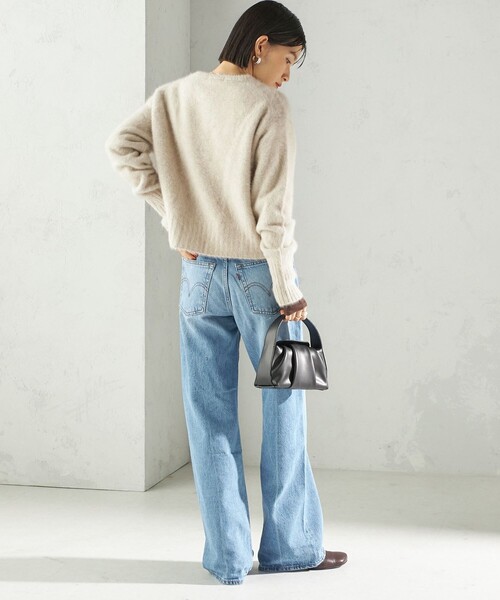 セール】〈手洗い可能〉フォックス クルーネック ニット カーディガン