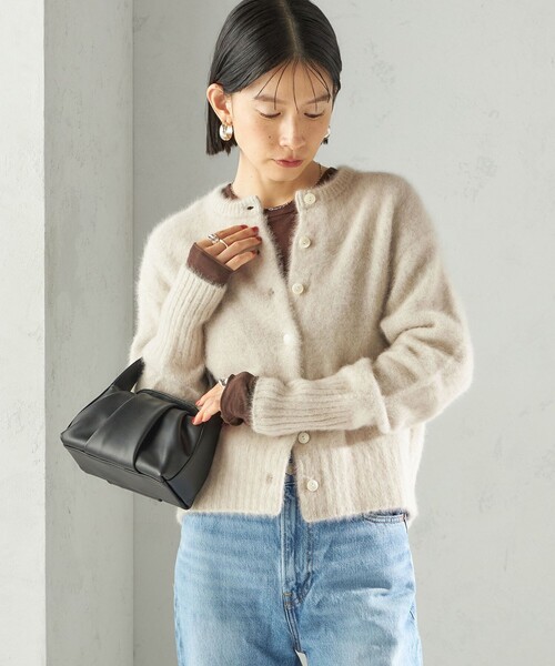 SHIPS(シップス)の「〈手洗い可能〉フォックス クルーネック ニット カーディガン(カーディガン/ボレロ・レディース・ネイビー/グリーン/ライトグリーン/オフホワイト/ブラック・ONE SIZE)」の15枚目の写真