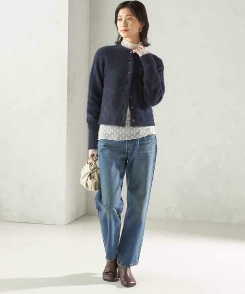 一部WEB限定】〈手洗い可能〉フォックス クルーネック ニット