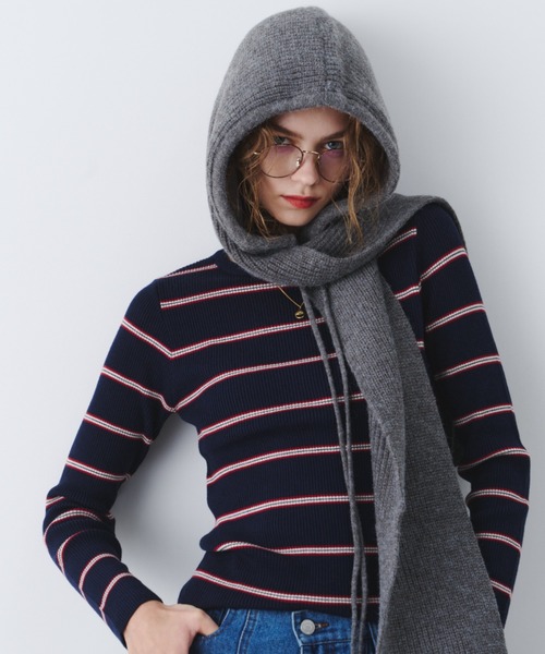 bita.(ビタ)の「フライトニットキャップ(ニットキャップ/ビーニー・レディース・ブラウン/チャコールグレー/ブラック/グレイッシュベージュ・FREE)」の12枚目の写真