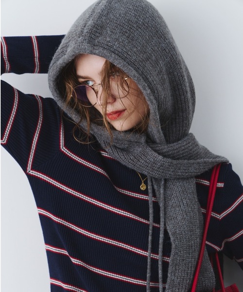 bita.(ビタ)の「フライトニットキャップ(ニットキャップ/ビーニー・レディース・ブラウン/チャコールグレー/ブラック/グレイッシュベージュ・FREE)」の13枚目の写真