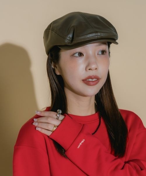 JEANASIS(ジーナシス)の「【フィー企画】レザーハンチング/599705(ハンチング/ベレー帽・レディース・ブラック/ブラウン・FREE)」の14枚目の写真