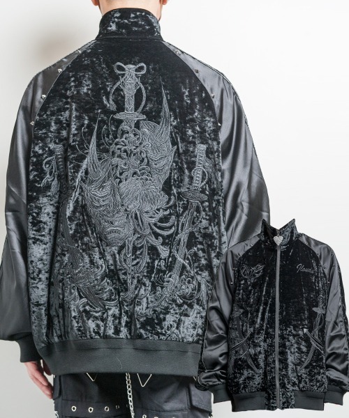 HANNYA(はんにゃ)般若 和柄刺繍 オーバーサイズ スカジャン