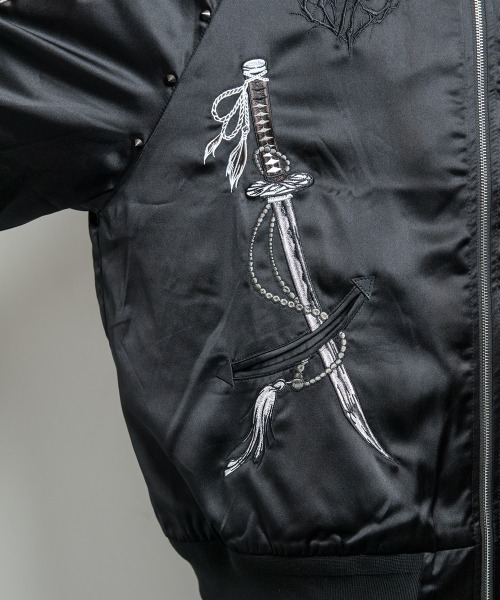 バックステージパス 日和 HANNYA(はんにゃ)般若 和柄刺繍 オーバーサイズ スカジャン