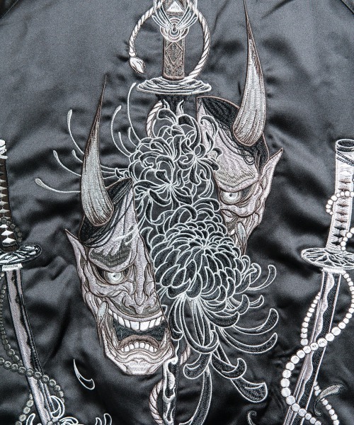 セール】HANNYA(はんにゃ)般若 和柄刺繍 オーバーサイズ スカジャン