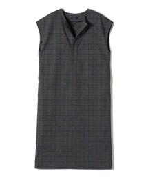 SHIPS Primary Navy Label:〈手洗い可能〉チェック / 無地 スキッパー ワンピース