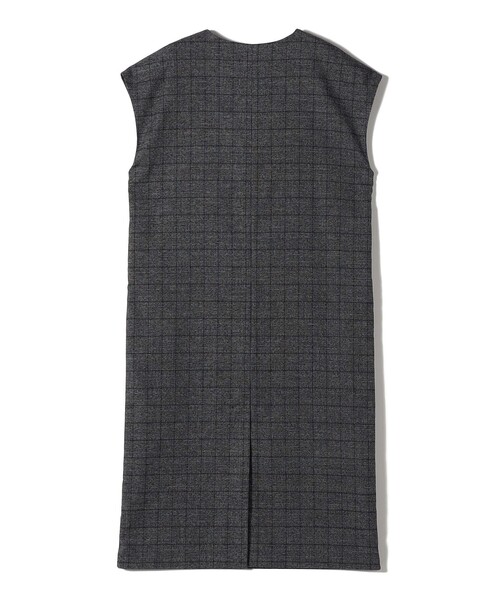 SHIPS(シップス)の「SHIPS Primary Navy Label:〈手洗い可能〉チェック / 無地 スキッパー ワンピース(ワンピース・レディース・ダークグレー/ブラック・ONE SIZE)」の4枚目の写真