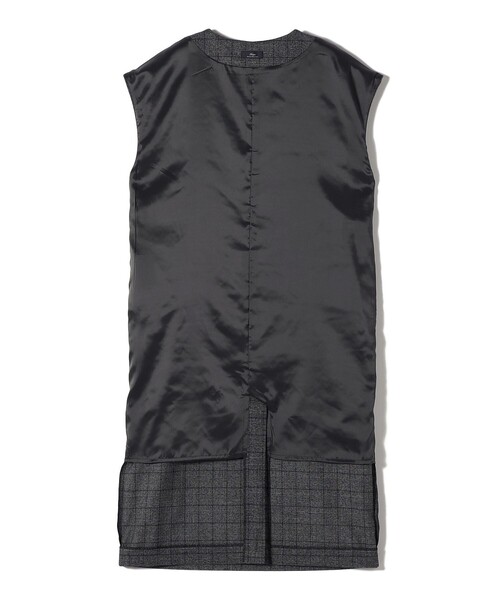 SHIPS(シップス)の「SHIPS Primary Navy Label:〈手洗い可能〉チェック / 無地 スキッパー ワンピース(ワンピース・レディース・ダークグレー/ブラック・ONE SIZE)」の6枚目の写真