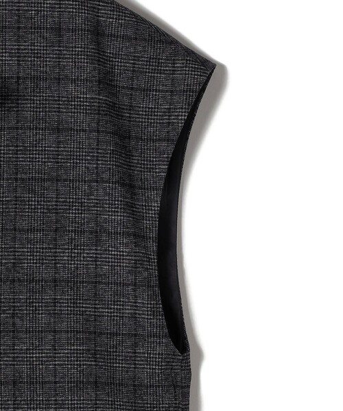 SHIPS(シップス)の「SHIPS Primary Navy Label:〈手洗い可能〉チェック / 無地 スキッパー ワンピース(ワンピース・レディース・ダークグレー/ブラック・ONE SIZE)」の8枚目の写真