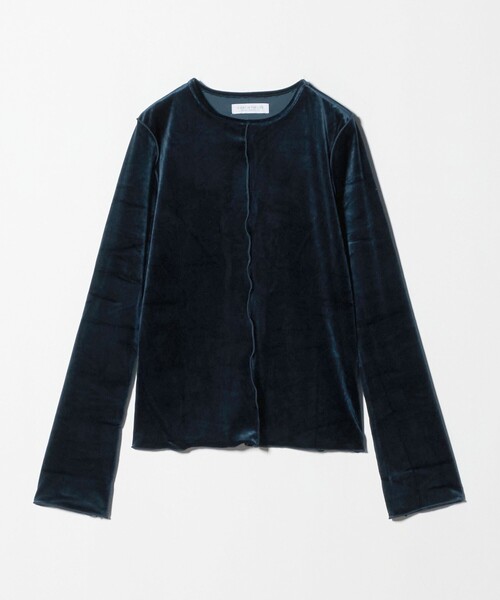 A DAY IN THE LIFE UNITED ARROWS(アデイインザライフユナイテッドアローズ)の「ベロア ロングスリーブカットソー <A DAY IN THE LIFE>(Tシャツ/カットソー・レディース・モカ/ネイビー/ダークグレー・FREE)」の2枚目の写真